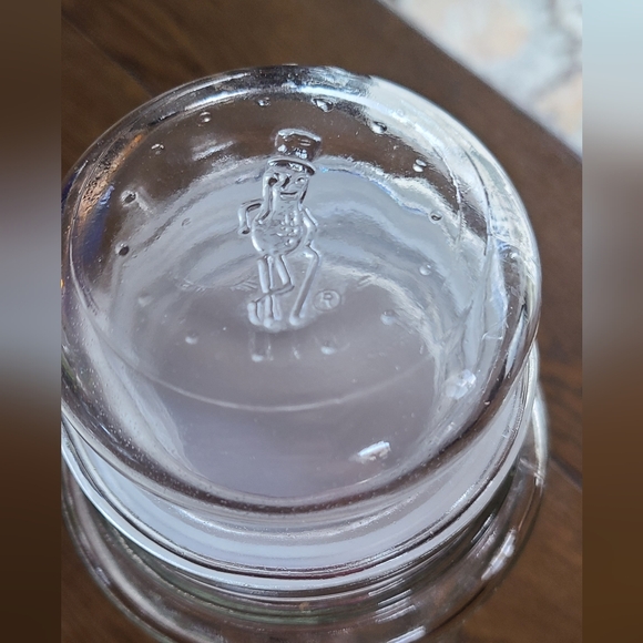 Vintage Mr. Peanut clear wheat storage jar 1982 - Picture 2 of 7